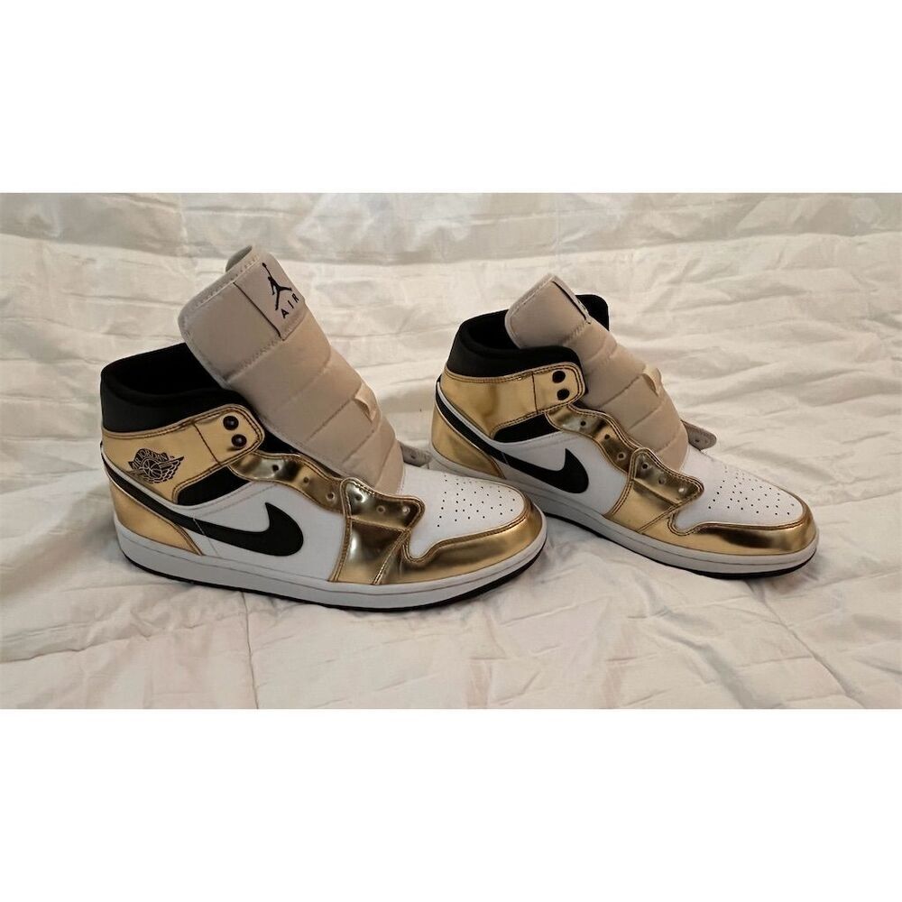 Jordan Air Jordan 1 Mid SE Gold Sneakers Unisex Size 11.5 Men's Athletic Shoes - Picture 2 of 9